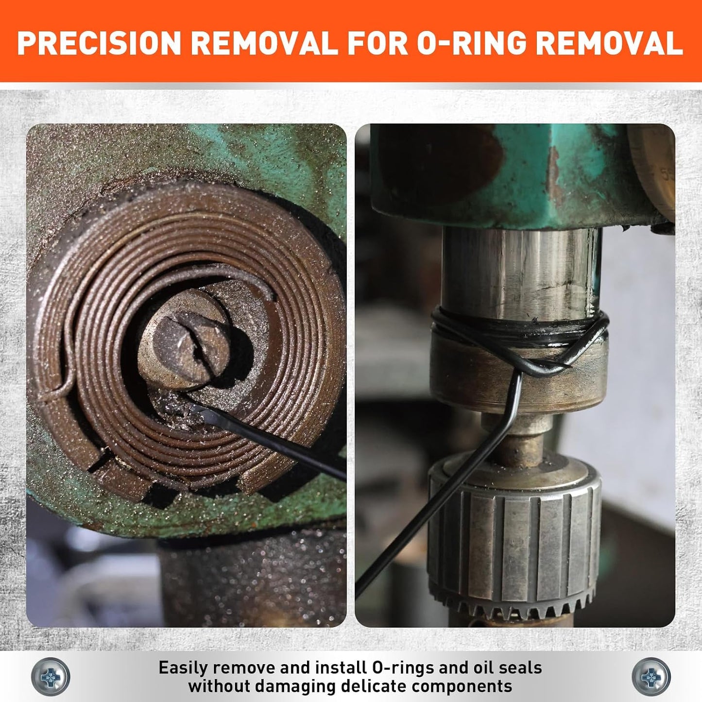 Set 12 Pzas Ganchos Púas Sello Aceite Coche