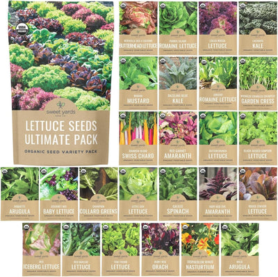 Paquete 25 semillas orgánicas lechuga y verduras