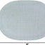 Alfombra trenzada algodón tricolor 2x3ft ovalada