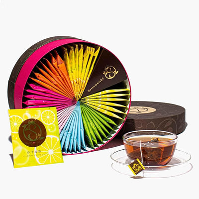 Set té japonés 49 pzas 7 sabores caja elegante