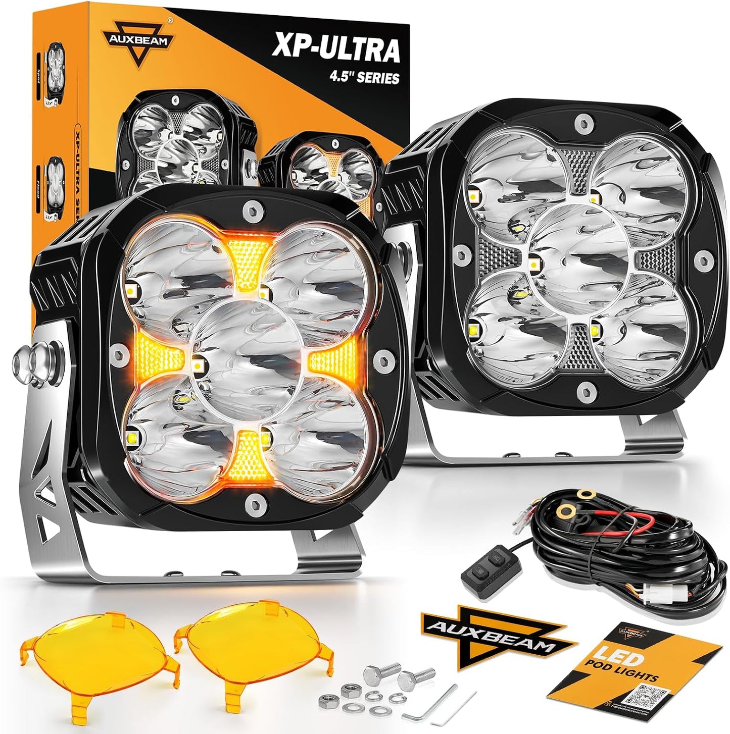 Luz LED 128W DRL ámbar 4pulg Jeep ATV UTV