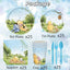 Juego 25 invitados decoración winnie azul platos servilletas tazas