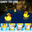 Flotador cloro piscina con luz ajustable amarillo