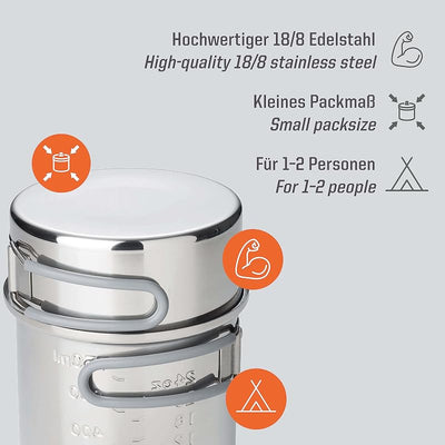 Olla acero inox 33.8oz al aire libre