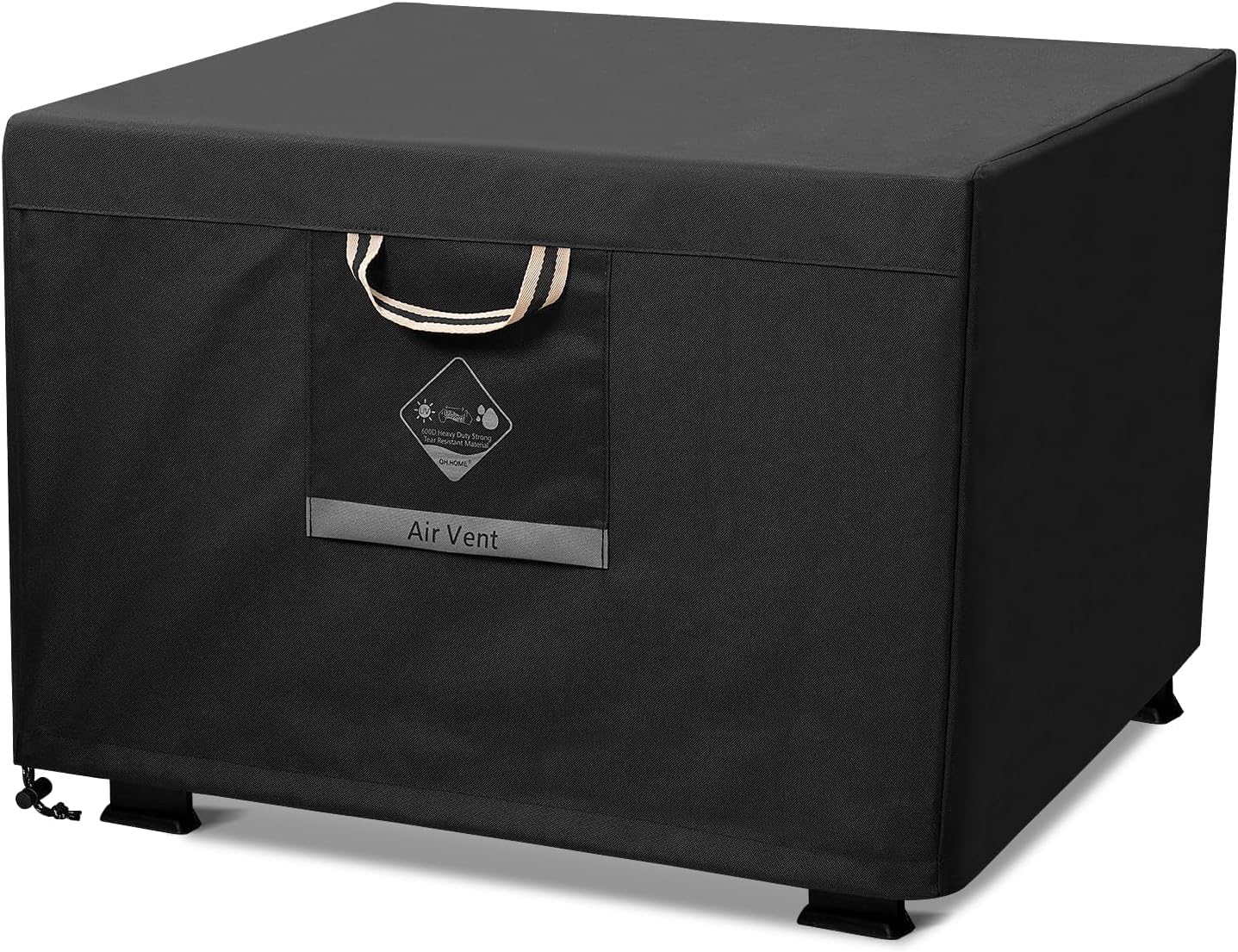 Cubierta hoguera cuadrada tela impermeable 30" negro