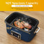 Horno lento 8qt vidrio lavavajillas azul