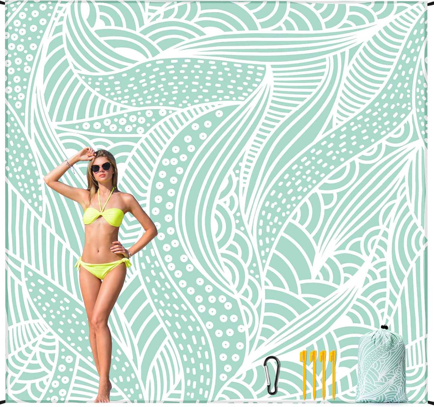 Manta playa impermeable 79x108" 6 personas