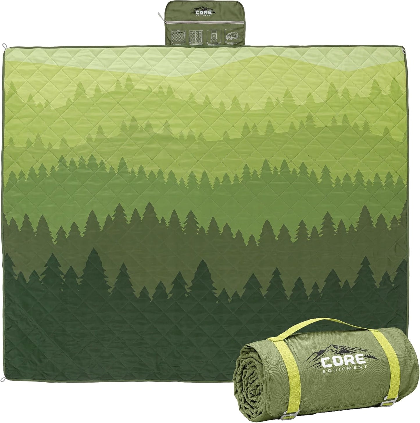 Manta exterior impermeable plegable 94x78pulg con asa y