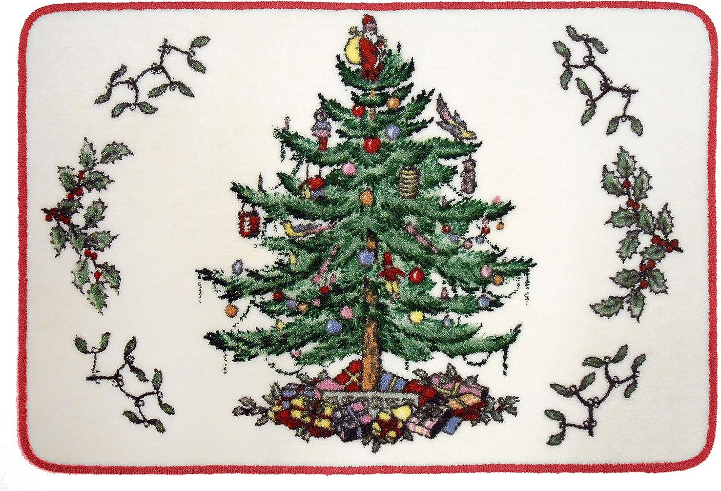 Alfombra baño algodón navideño 20x30" antiderrap