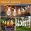Guirnalda luces blancas impermeables 15ft patio jardín