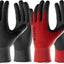 Guantes jardinería 2 pares goma transpirables talla grande negro