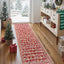 Alfombra pasillo navidad 2x8ft roja antiderrap suave