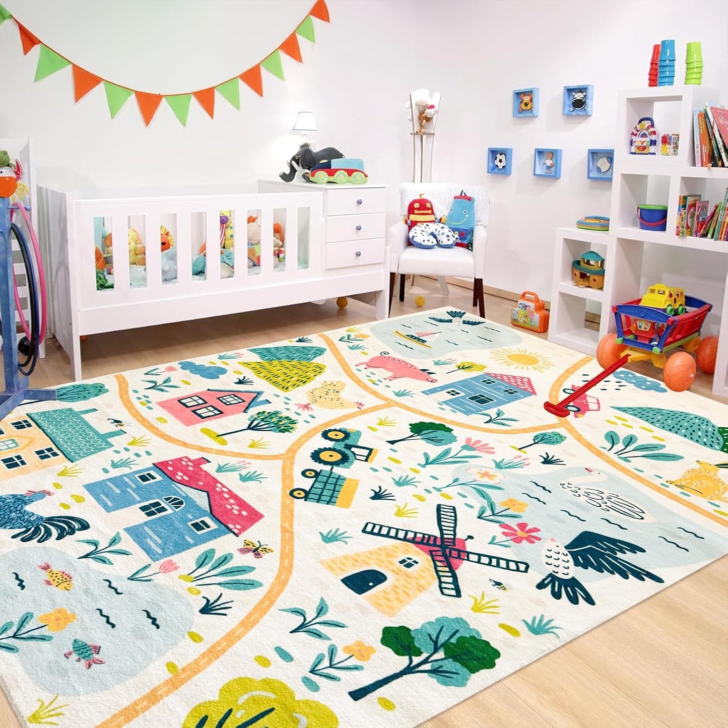 Alfombra animales granja para niños dormitorio sala