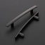 Pack 15 Tiradores Gabinete Negro Mate 6-1/4pulg Curvos