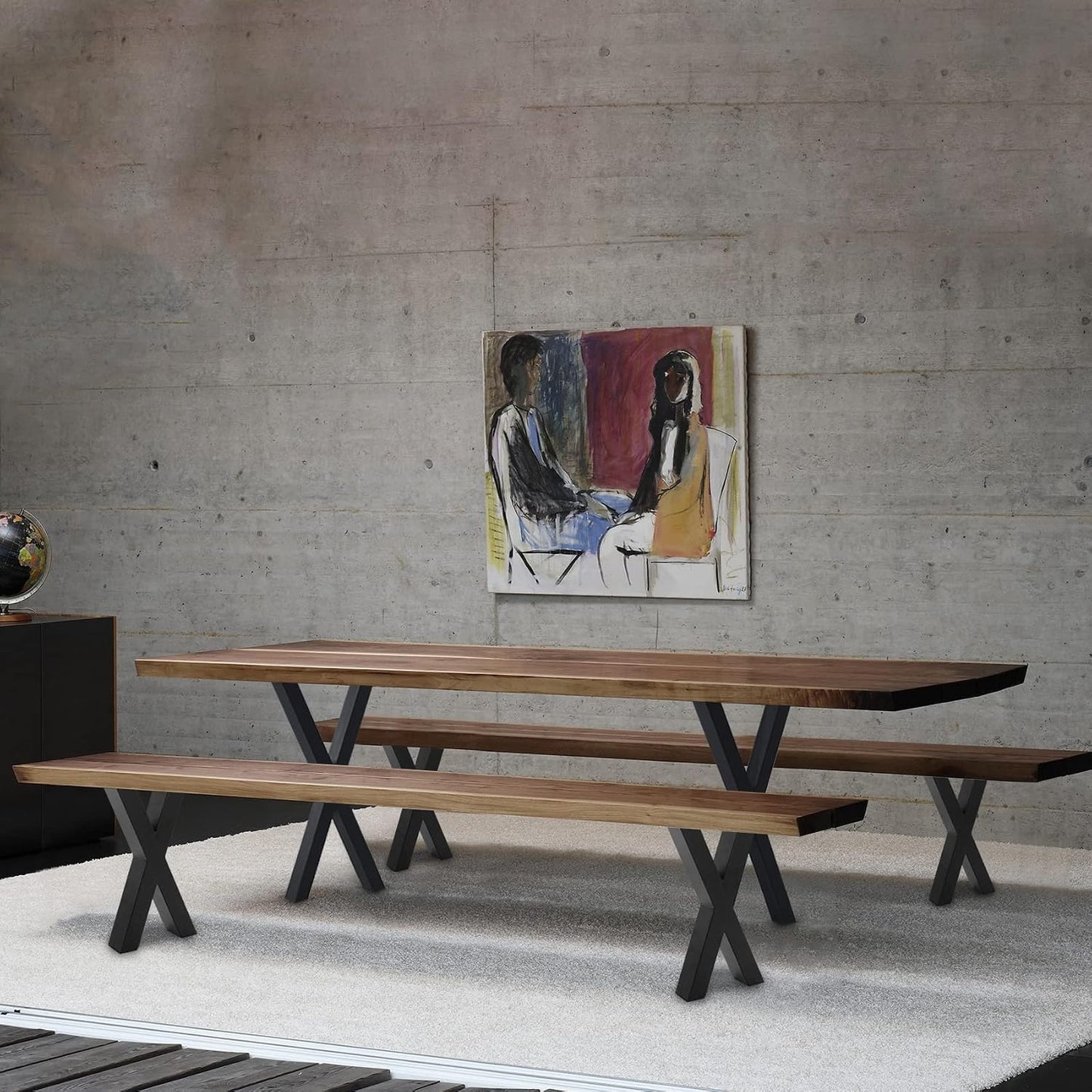 Patas mesa 28pulg metal set 2