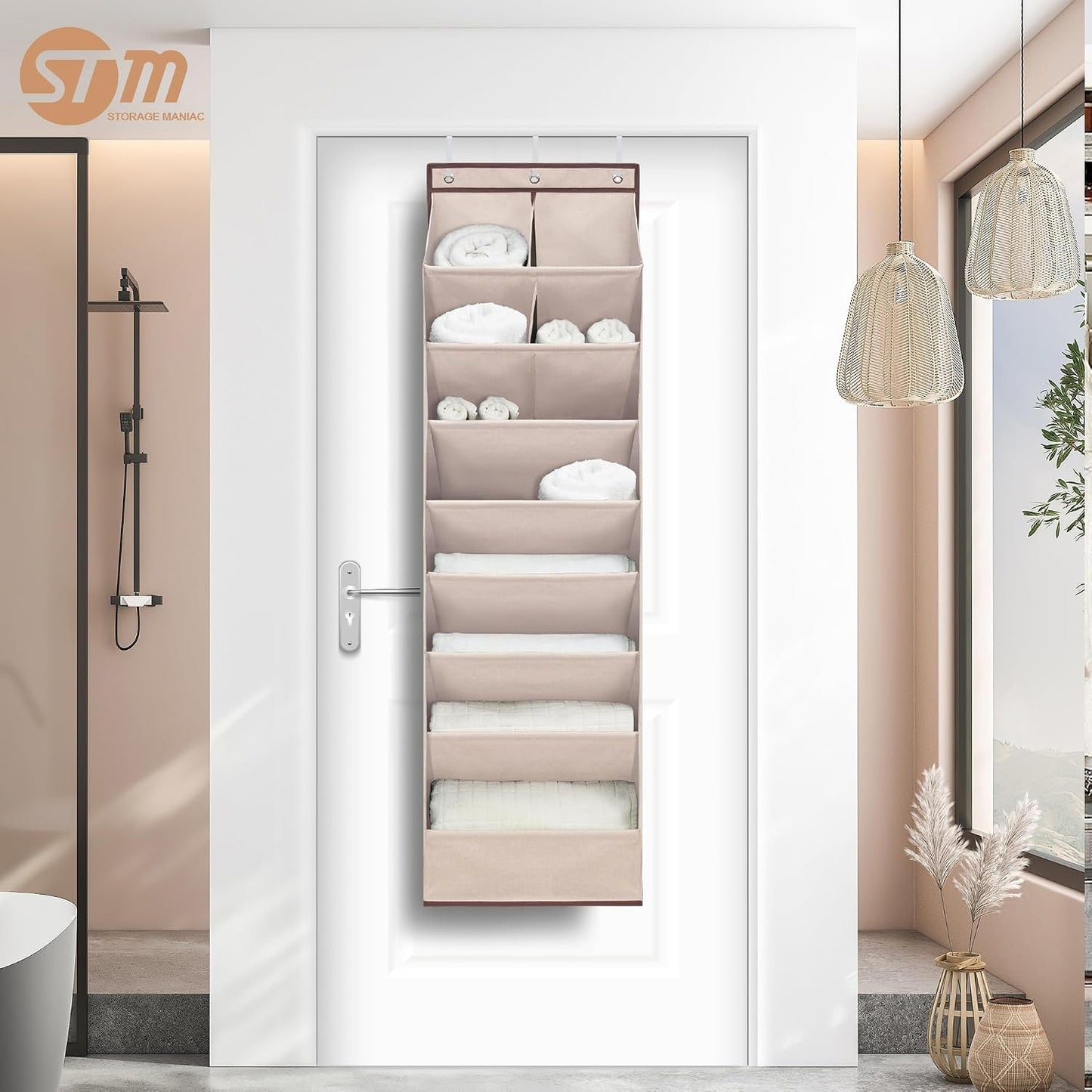 Organiz. zapatos colgante para puerta y dormitorio