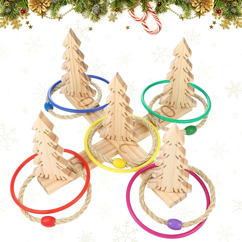 Set anillos árbol navidad 5 marcadores 10 anillos