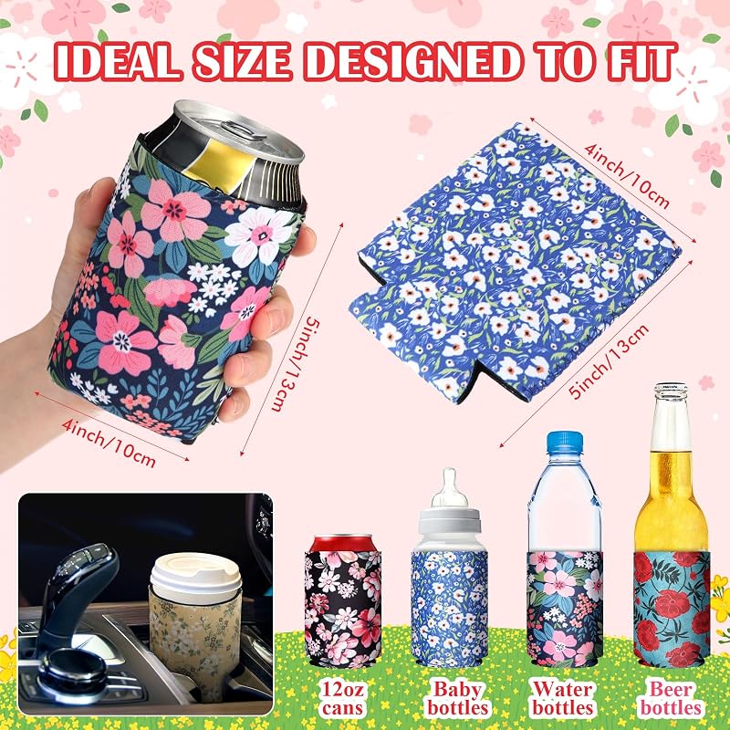 24 Fundas Lata 12oz Neopreno Aisladas Plegables Recuerdos