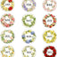 Pack 12 Imanes Redondos Decorativos Meses Año Florales