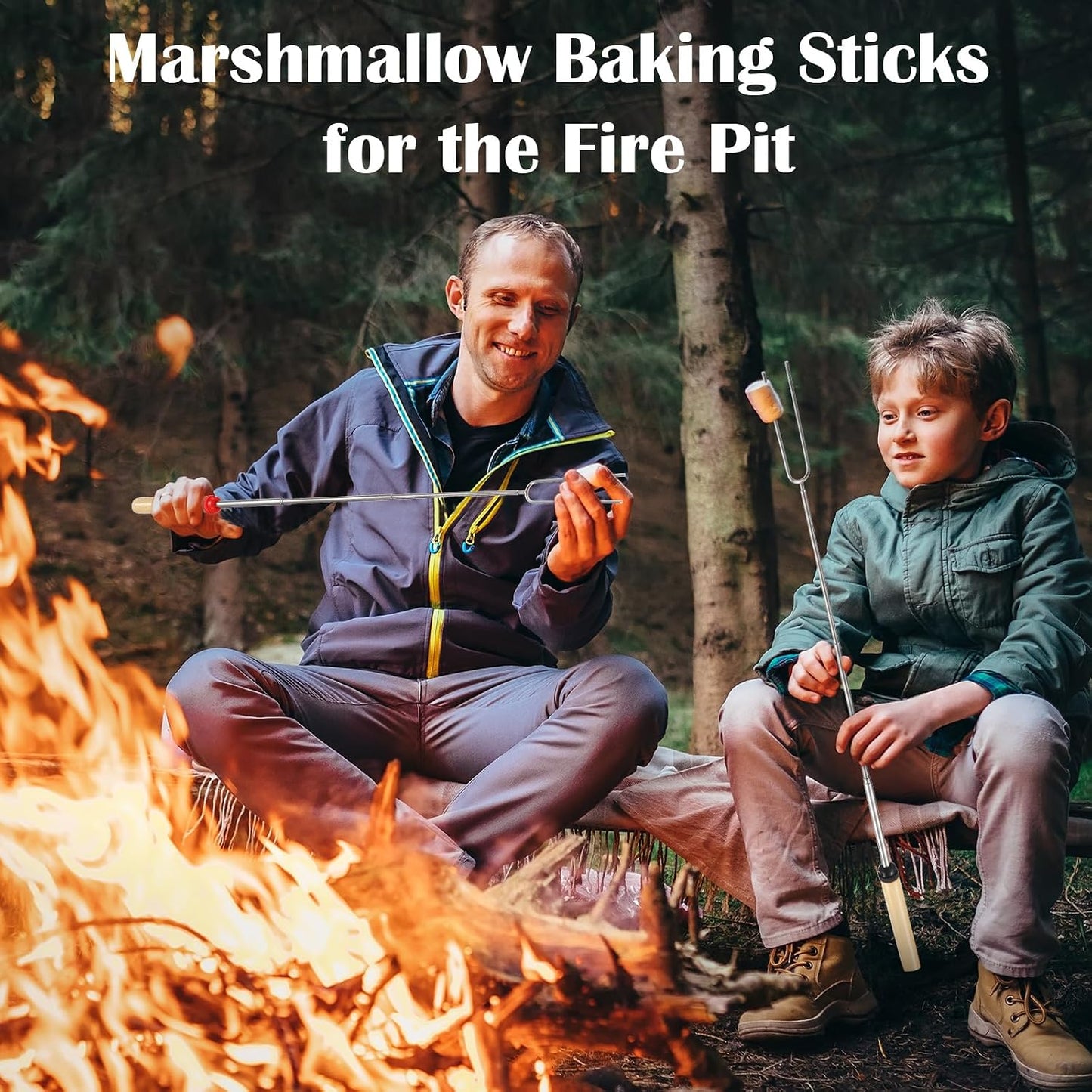 Palitos asar malvaviscos 32pulg Smores paq 20