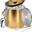 Cubo hielo acero inox 3.2L con tapa cuchara pinzas para fiestas