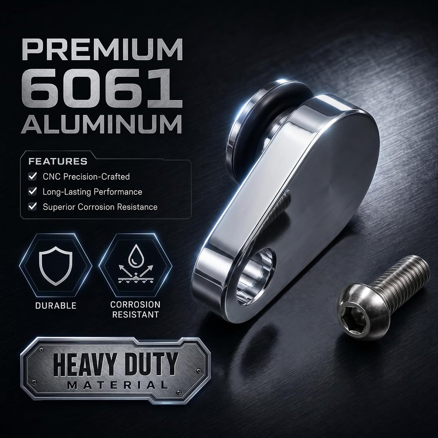 Adaptador enchufe TH350 aluminio 6061 duradero