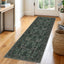 Alfombra pasillo 2x6ft color verde oscuro antiderrap
