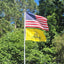 Bandera Gadsden 2x3ft doble cara ojales latón