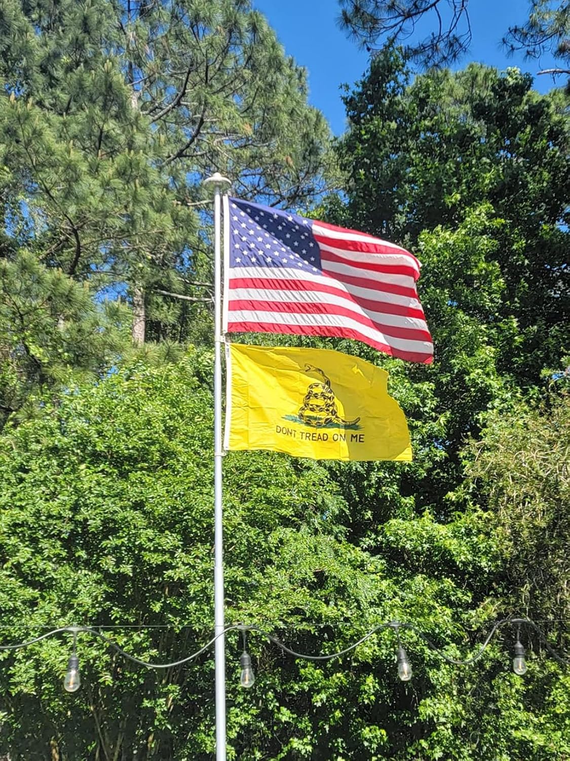 Bandera Gadsden 2x3ft doble cara ojales latón