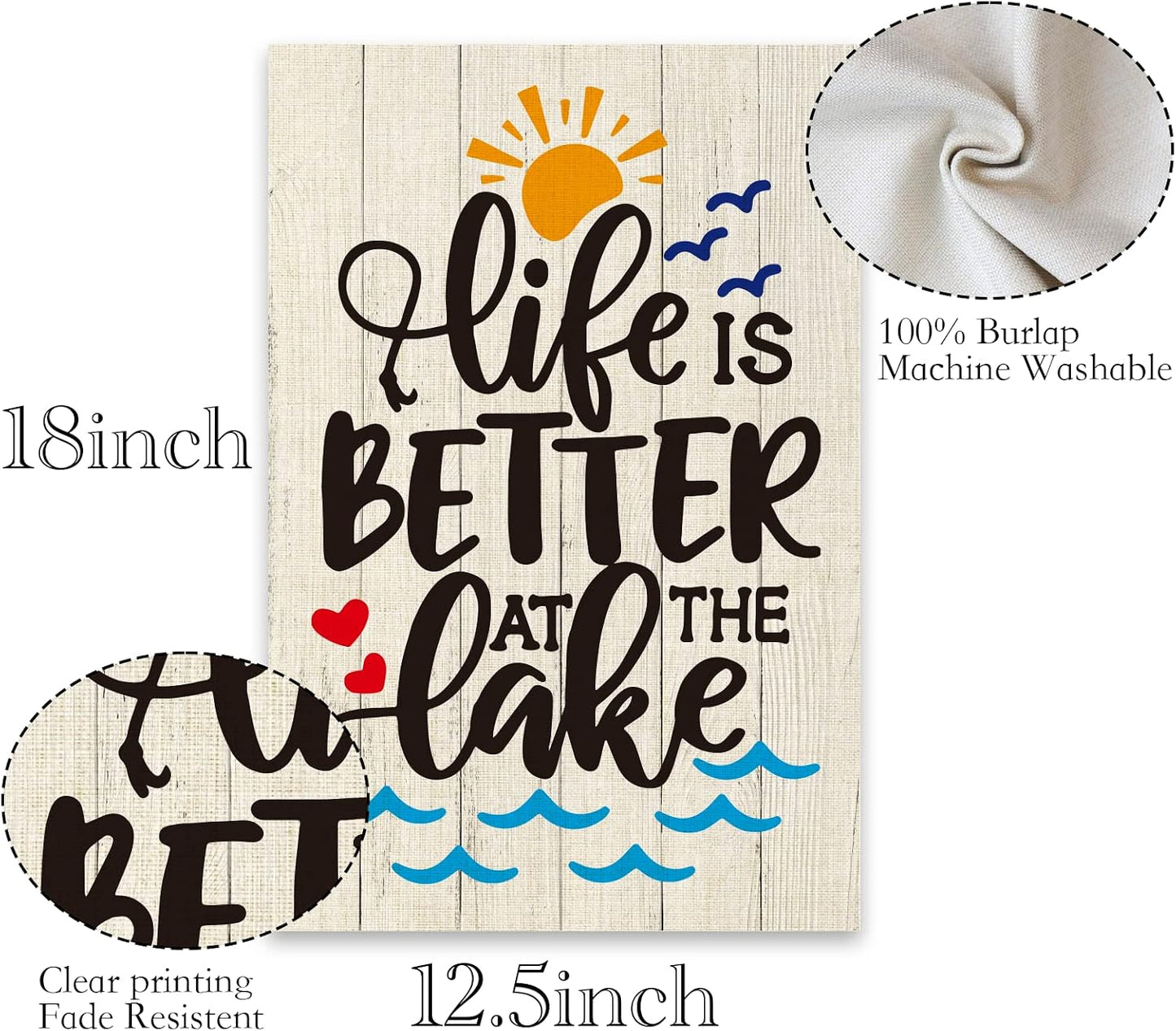 Bandera doble cara decoración exterior 12.5x18pulg