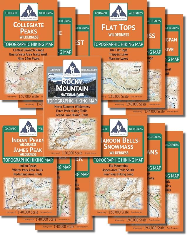 Mapas del desierto Colorado Parque Nacional Rocosas