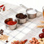 6 tazas medidoras de acero inoxidable 4.2 fl oz para cocina y hornear