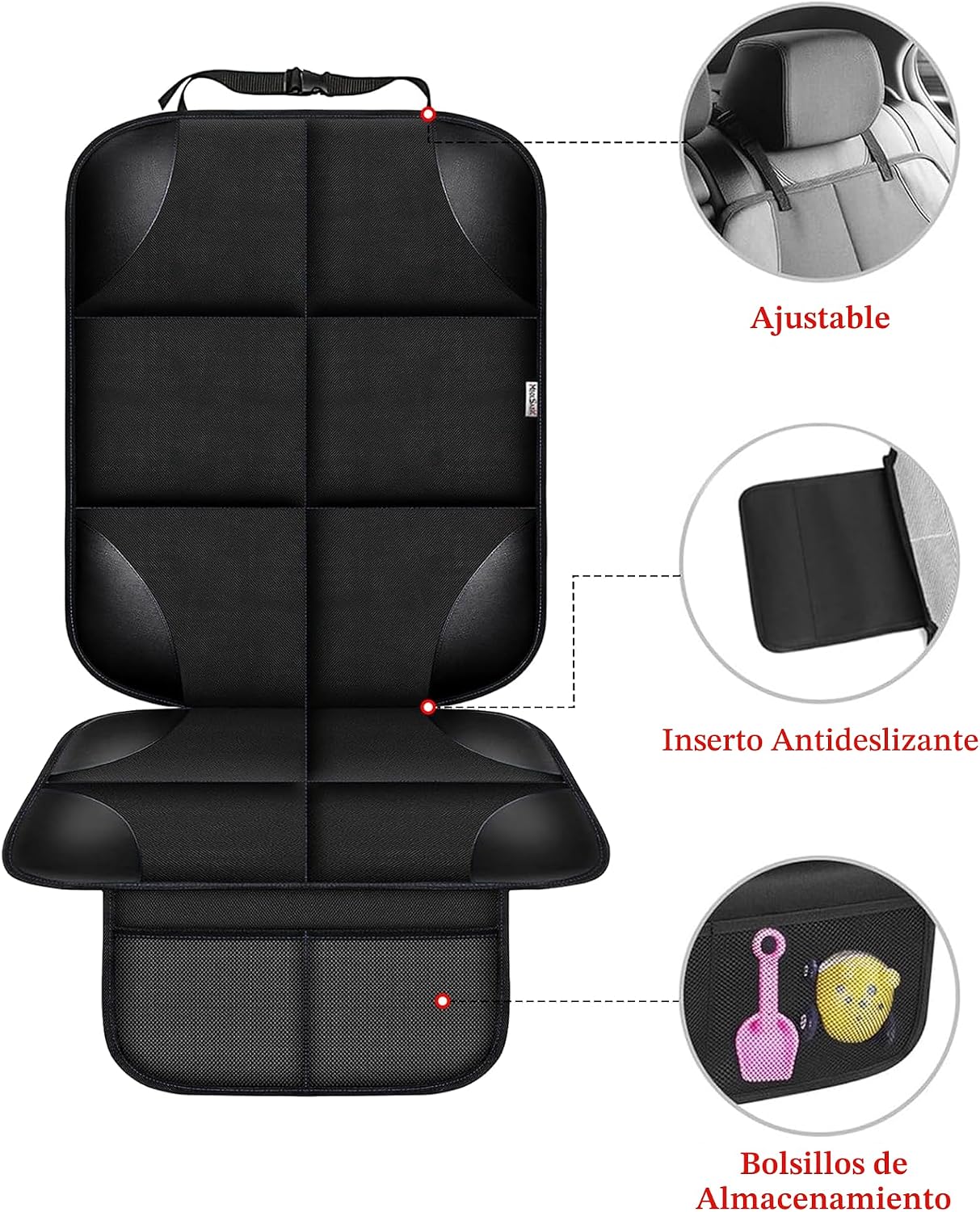 Protector asiento auto para silla infantil 600D resistente