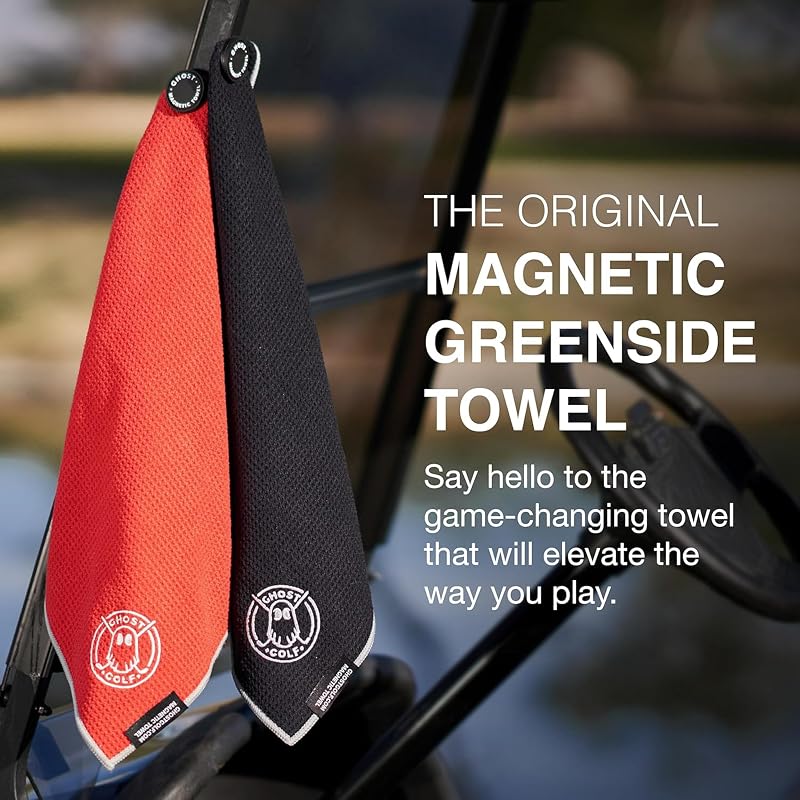 Toalla magnética golf microfibra 18x18pulg imán carrito