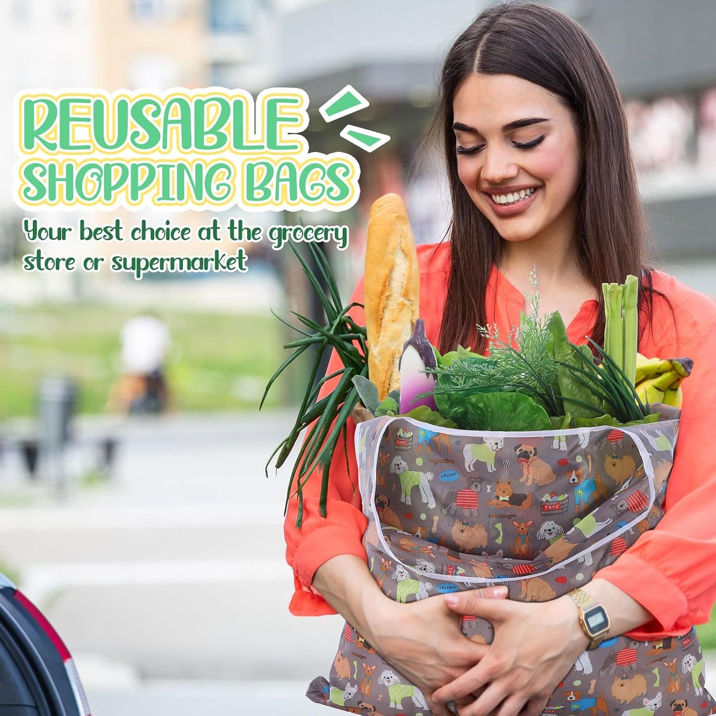 18 Pzas Bolsas Nylon Reutilizables Plegables para Mercado