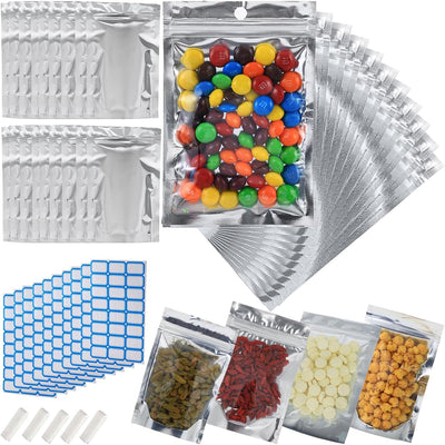300 Bolsas Mylar Almacenamiento Alimentos 4x6" Ventana