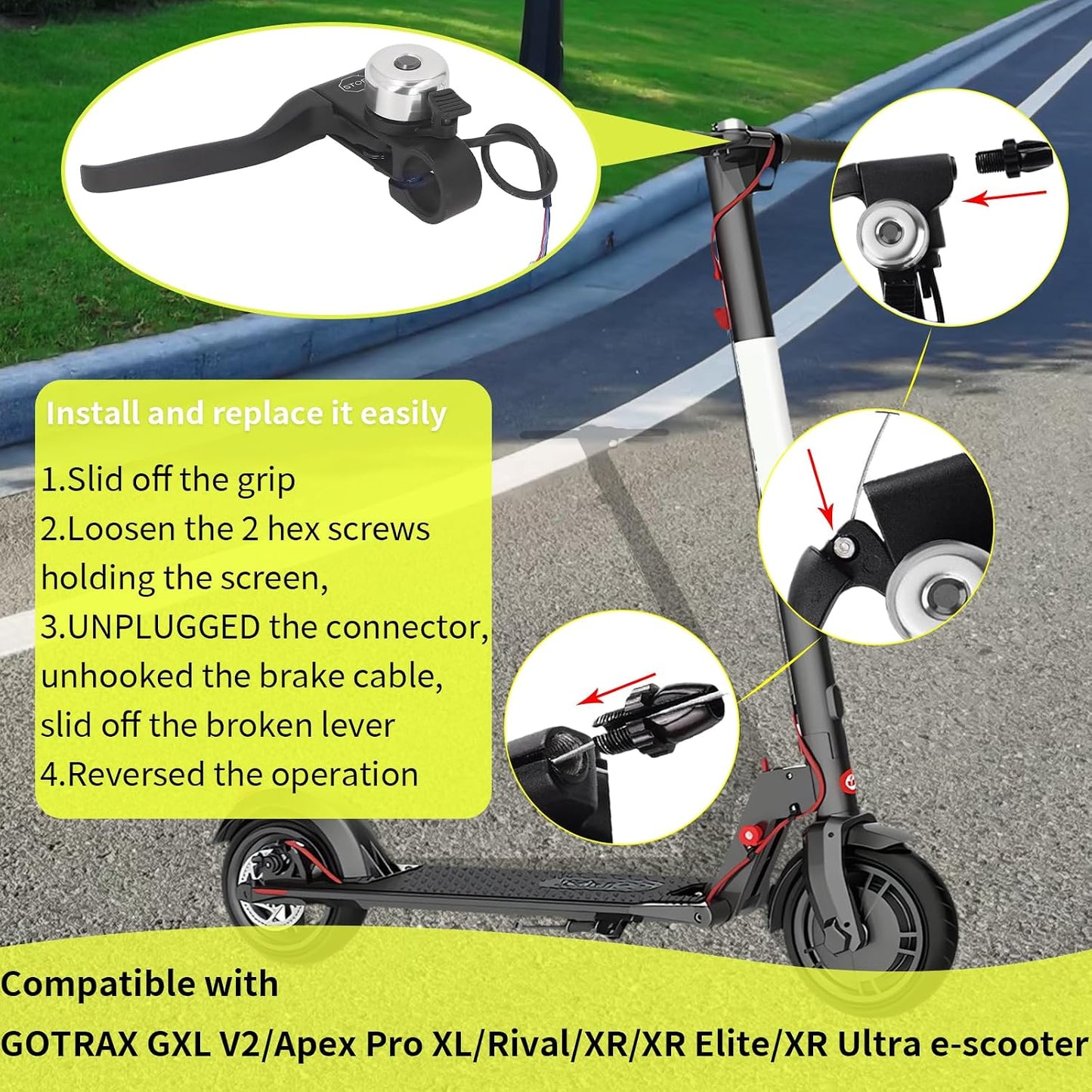 Mango palanca freno izquierdo scooter GOTRAX