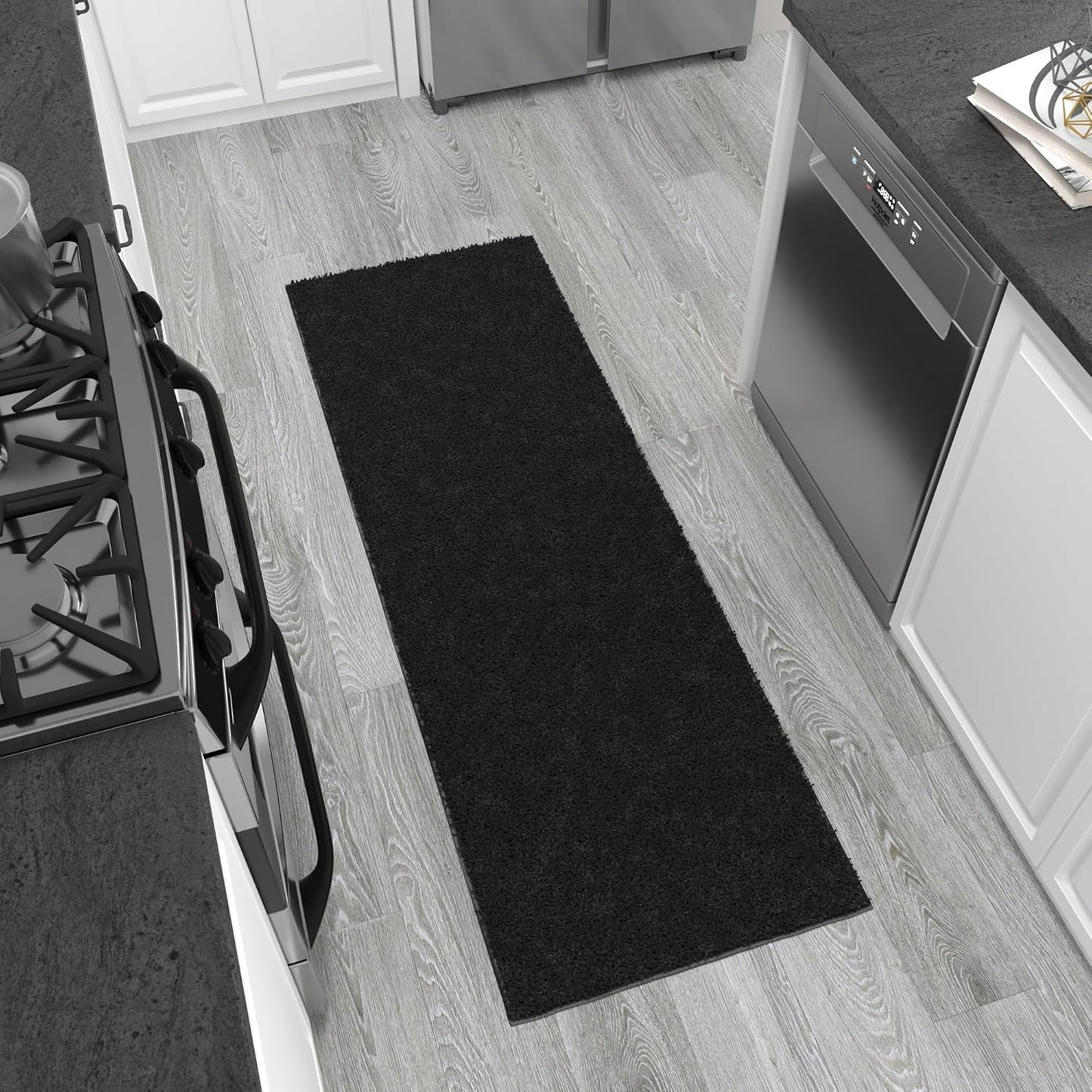 Alfombra Corredor Peluda 3x6ft Antiderrap Suave