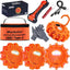 Set 4 bengalas LED carretera con magnético y USB