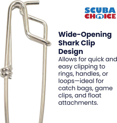 Clip acero inox para buceo pesca con arpón