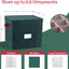 Caja almacenamiento cubo 64 compartimentos navidad verde