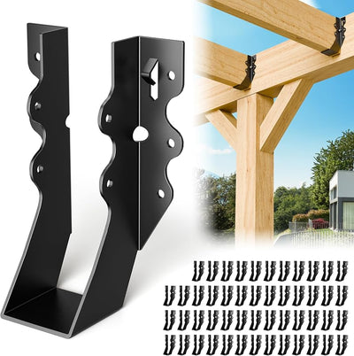 25 Pzas Percha Vigueta Negra 2x6 para Tirantes Suelo Techo
