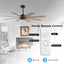 Ventilador techo CC 60pulg 8 aspas madera 6 vel rev