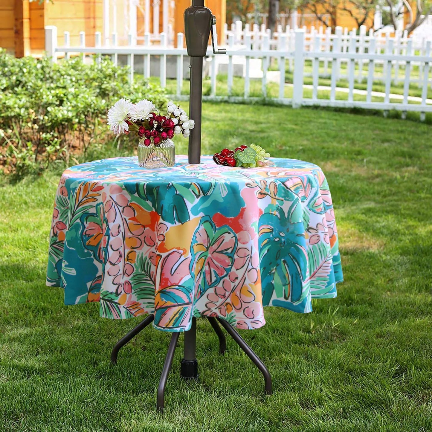 Mantel redondo 70" impermeable con cremallera