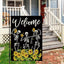 Bandera jardín esqueleto girasol 12x18pulg doble cara