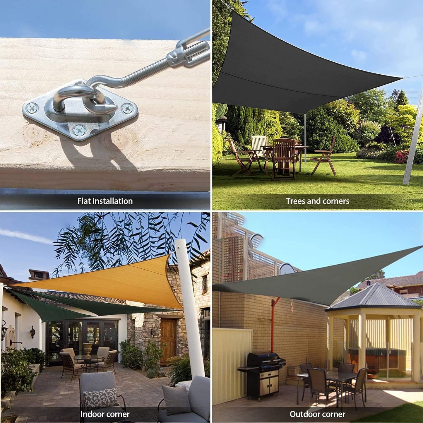 Kit accesorios toldos 80pzas acero inox terraza