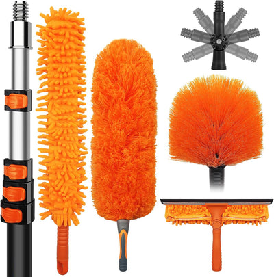 Kit plumeros 28ft poste extensión 5-20ft telaraña reutilizable