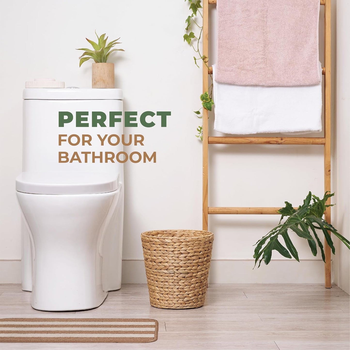 2 Pzas Cubo Basura Ratán para Baño Dormitorio