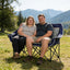 Silla campamento doble acolchada plegable para 2 adultos