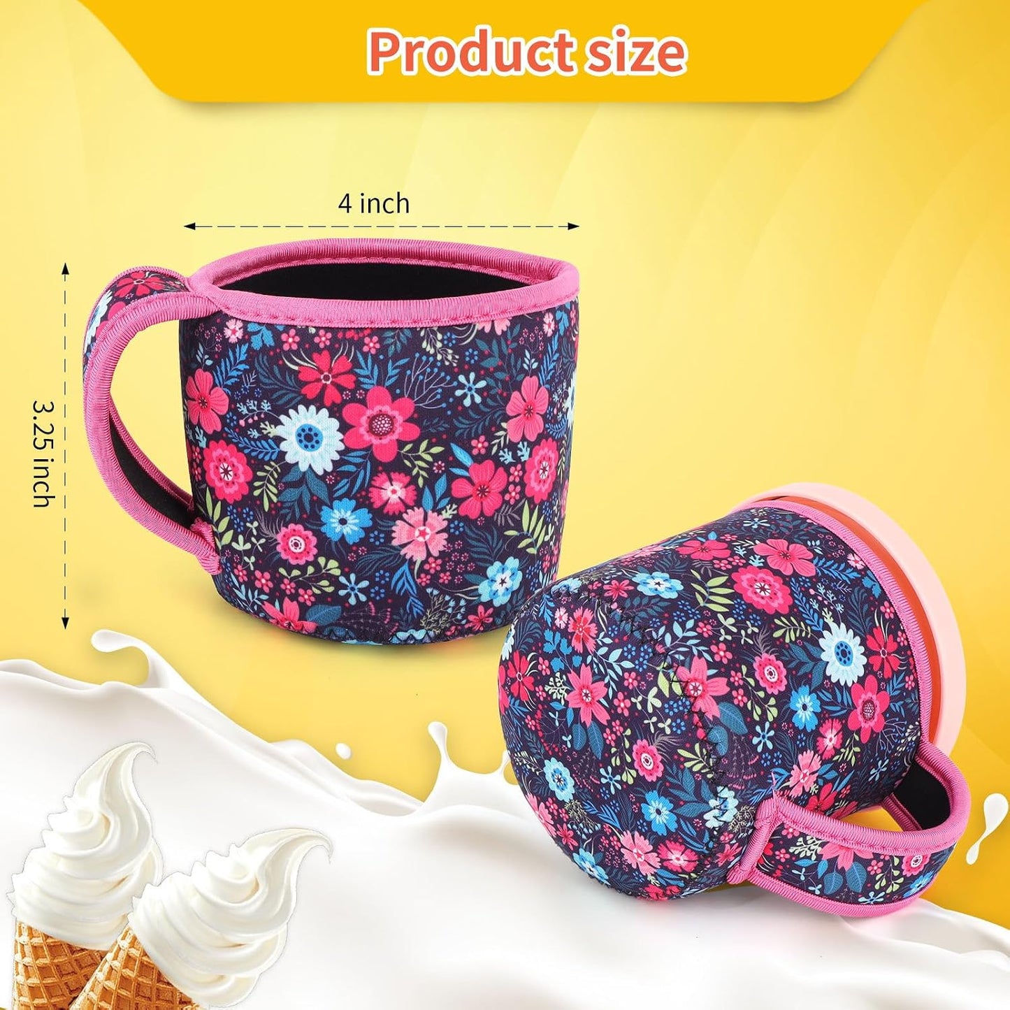 4 Fundas Neopreno Aisladas para Pintas Helado